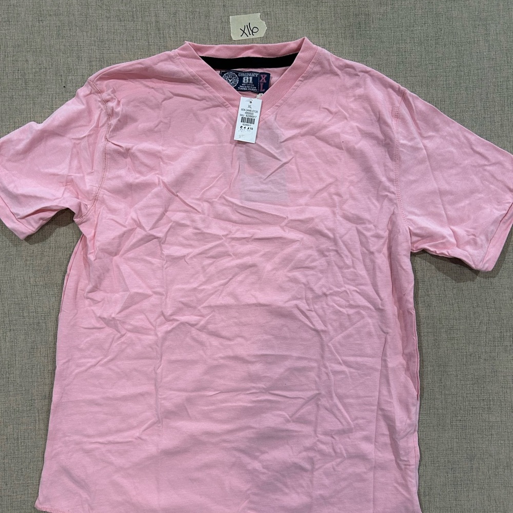 Classic Pink V-Neck Men's Tee